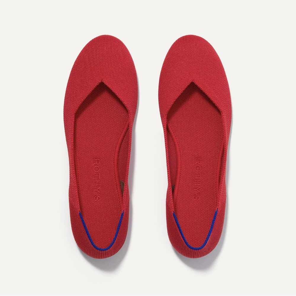 Rothy's ‘The Flat’ Women’s Bright Red Shoes, 9
